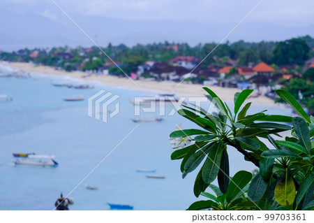 Sea of Jungbatu village, Lembongan island. A remote island 30 minutes by high-speed boat from Bali Sea of Jungbatu village, Lembongan island. A remote island 30 minutes by high-speed boat from Bali 99703361