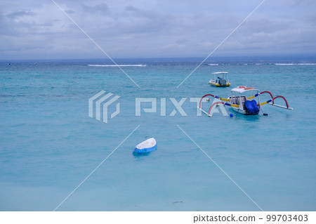 Sea of Jungbatu village, Lembongan island. A remote island 30 minutes by high-speed boat from Bali 99703403