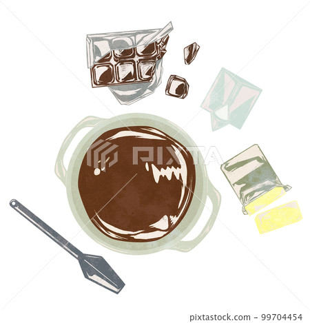 Hand-painted watercolor style illustration of hot chocolate Hand-painted watercolor style illustration of hot chocolate 99704454