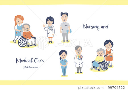 Medical / welfare _ person set Medical / welfare _ person set 99704522