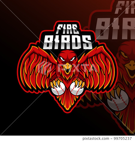 Fire Bird Baseball Animal Team Badge Fire Bird Baseball Animal Team Badge 99705237
