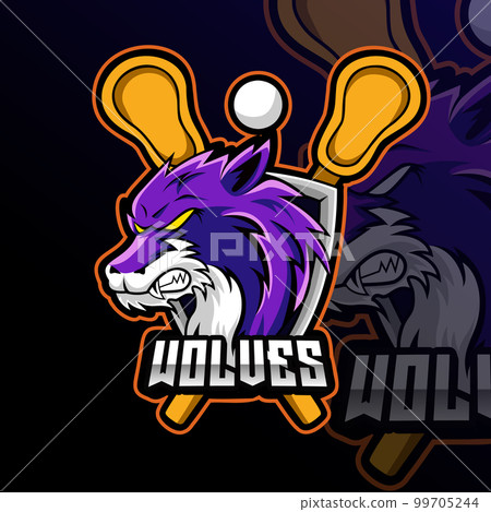 Wolves Lacrosse Animal Team Badge Wolves Lacrosse Animal Team Badge 99705244