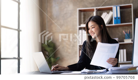 business woman working in office accountant concept finance analysis business report graph chart financial financial chart corporate economy, banking, market research business woman working in office accountant concept finance analysis business report graph chart financial financial chart corporate economy, banking, market research 99705708