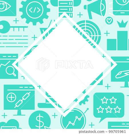 Website promotion banner in flat style with place for text 99705961