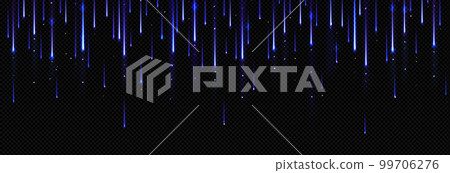 Light effect of meteor rain. Falling stars, comets 99706276