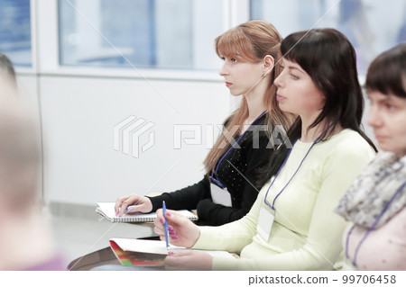 Business Conference and Presentation. Audience at the conference hall. 99706458