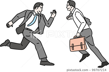 年輕的商人跑 99707214