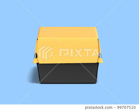closed colored open box for burger mokup for food presentation 3d render on blue gradient closed colored open box for burger mokup for food presentation 3d render on blue gradient 99707510