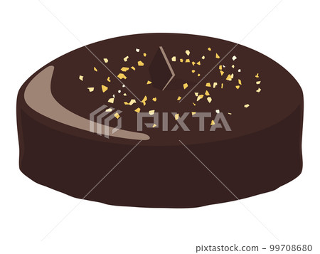 Sachertorte Topped with Gold Powder Sachertorte Topped with Gold Powder 99708680