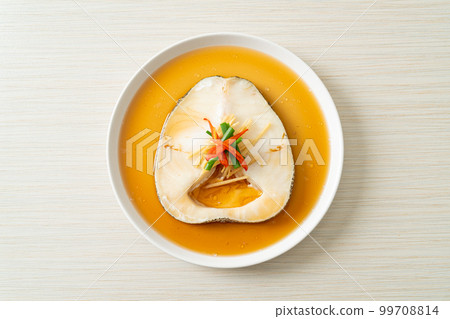 Steamed Cod Fish with Soy Sauce Steamed Cod Fish with Soy Sauce 99708814