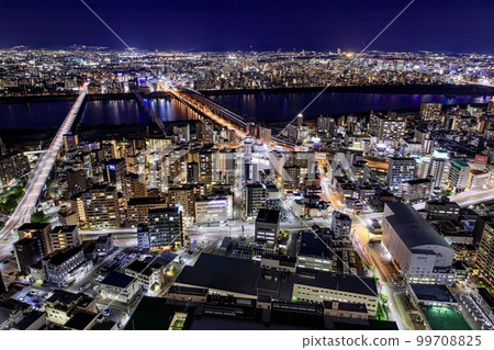 Osaka night view from Umeda Sky Building (Yodogawa direction) Osaka night view from Umeda Sky Building (Yodogawa direction) 99708825