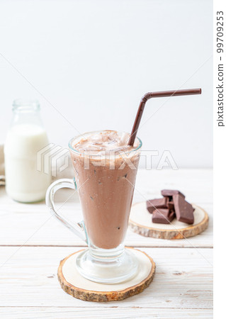Iced chocolate milkshake drink Iced chocolate milkshake drink 99709253