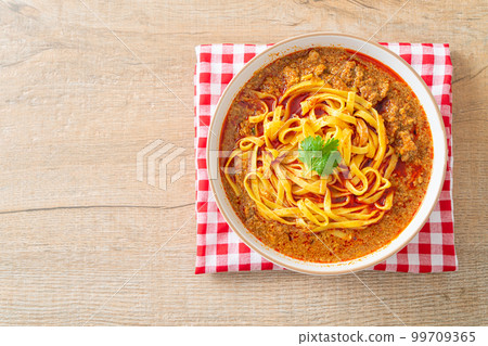 Spicy Chinese Yunnan Noodles Soup or Kwa Meng 99709365