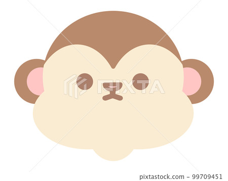 Deformed illustration of a cute monkey Deformed illustration of a cute monkey 99709451