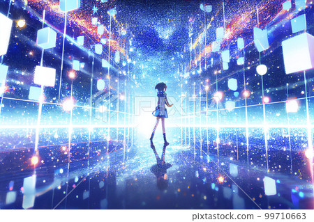 Image material: Futuristic abstract glitter background 99710663