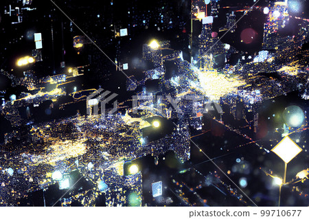 圖片素材：未來派抽象閃光背景 99710677