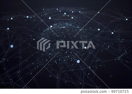 Background material: particle abstract background of futuristic particles and glitter Background material: particle abstract background of futuristic particles and glitter 99710725