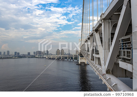 Rainbow Bridge, Odaiba, Tokyo Bay, Japan. 99710968