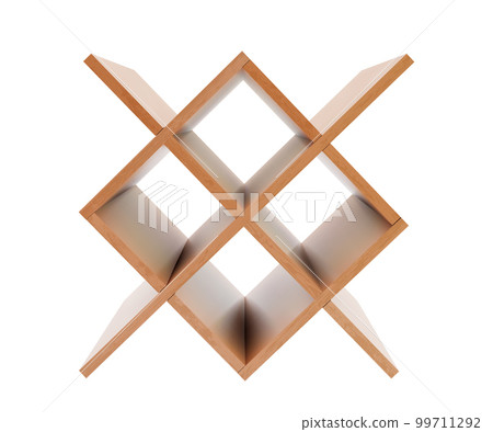 Empty brown wine rack or bottle shelf with wooden texture isolated on white Empty brown wine rack or bottle shelf with wooden texture isolated on white 99711292