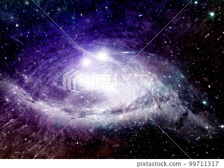 galaxy in a free space. 3D rendering 99711317