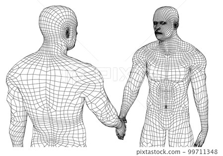 Two men shaking hands 99711348