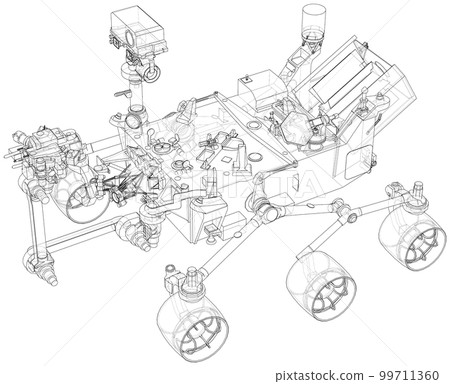 Mars Rover. 3d illustration 99711360