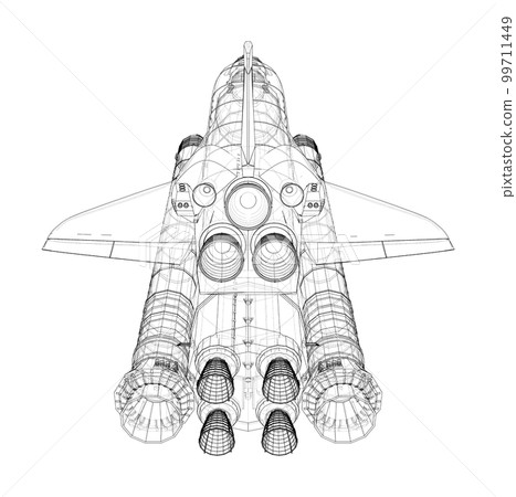Rocket carrying space shuttle 99711449