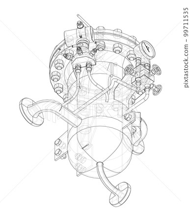 Industrial air filter with taps and pressure gauge Industrial air filter with taps and pressure gauge 99711535
