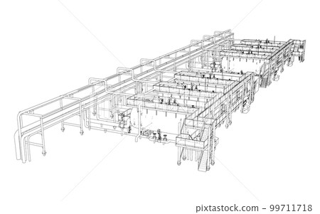 Sketch of industrial equipment 99711718