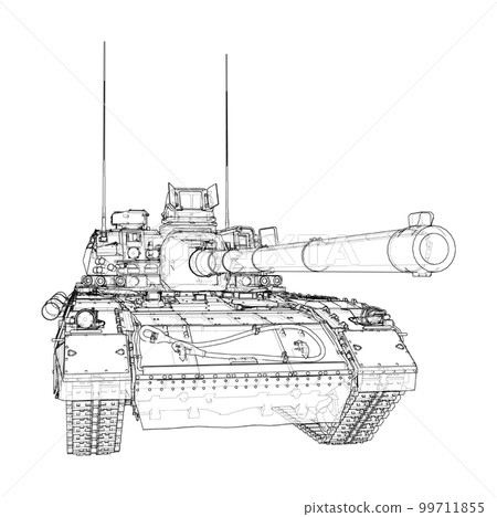 Tank on white background 99711855