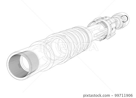 Outline drawing or sketch of cylindrical device 99711906