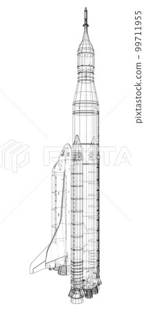 Rocket carrying space shuttle 99711955