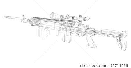 Machine Gun. 3d illustration 99711986