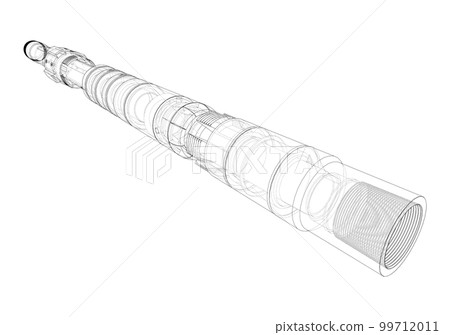 Outline drawing or sketch of cylindrical device Outline drawing or sketch of cylindrical device 99712011