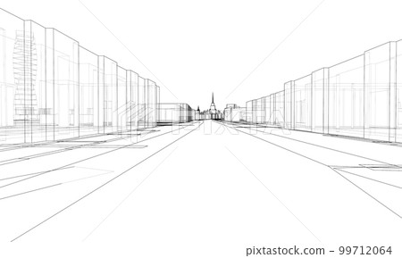 Buildings and city roads, town design Buildings and city roads, town design 99712064