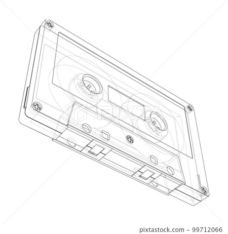 Cassette tape. 3d illustration Cassette tape. 3d illustration 99712066