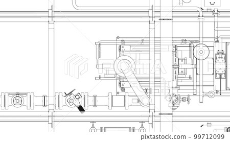 Pump station. 3d illustration 99712099