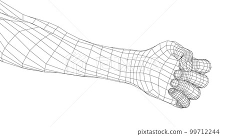 Male clenched his fist 99712244