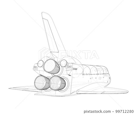Space shuttle. 3d illustration 99712280
