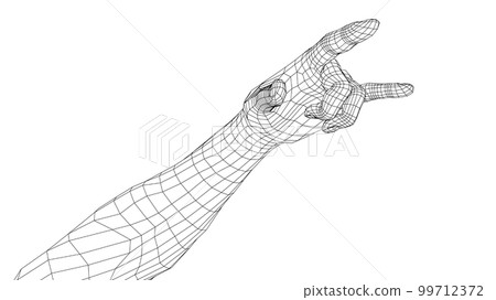 Hand in rock n roll sign 99712372