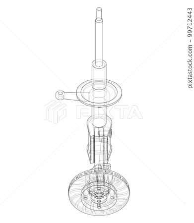 Car suspension with shock absorber 99712443