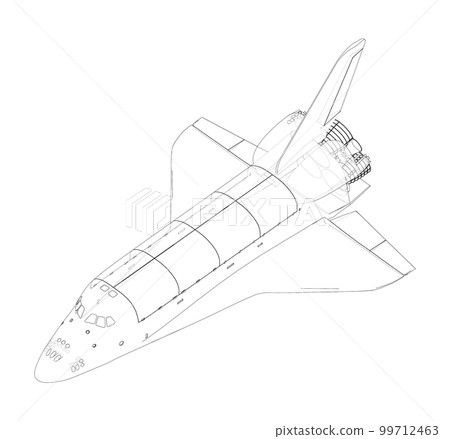 Space shuttle. 3d illustration 99712463