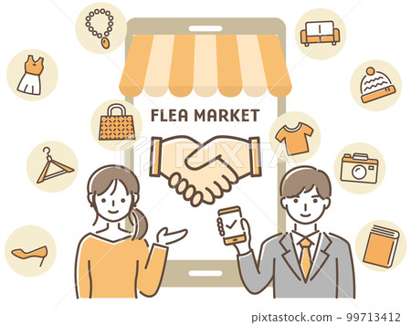 Men and women who buy and sell on flea market apps 99713412