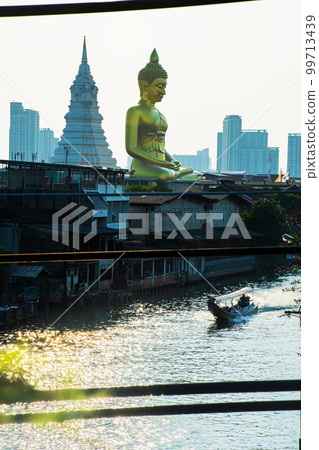 landscape of big buddha in the city large Buddha statue in Bangkok (Wat Pak Nam Phasi Charoen) Thailand landscape of big buddha in the city large Buddha statue in Bangkok (Wat Pak Nam Phasi Charoen) Thailand 99713439