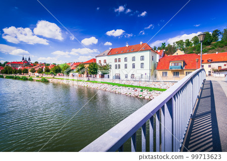 Trebic, Czech Republic. Charming historical city in Bohemia, world heritage. 99713623