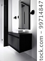 Black and white luxury bathroom, relax and clean bathroom renovation design 99714847