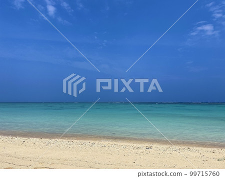 Okinawa's blue sea and sky 99715760