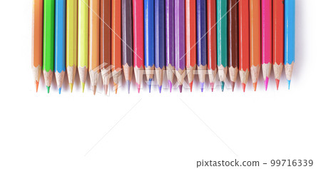 set of colored pencils .isolated on a white 99716339