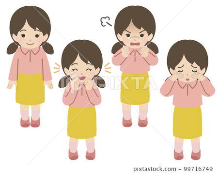 Girl's Emotions Set Plain clothes 99716749