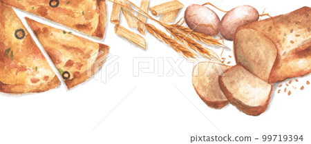 Watercolor painting of food Watercolor painting of food 99719394